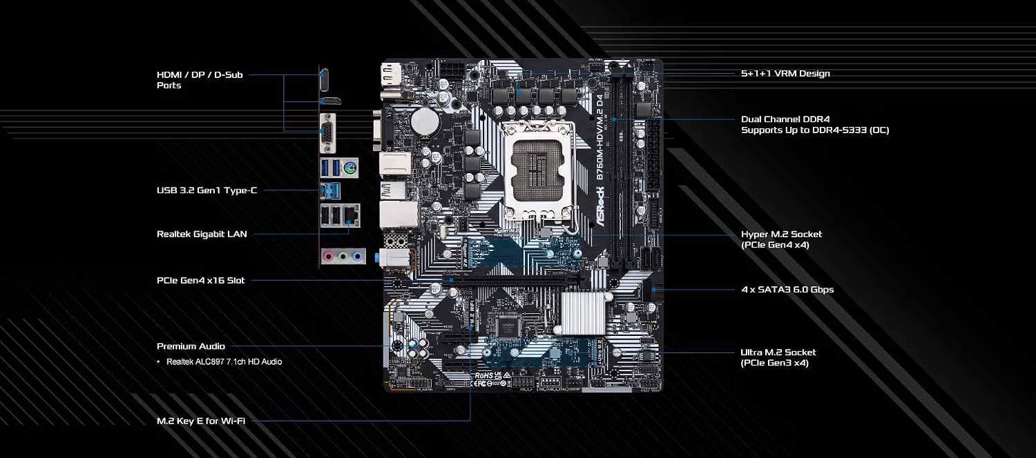 ASRock B760M-HDV/M.2 D4 - Image 3